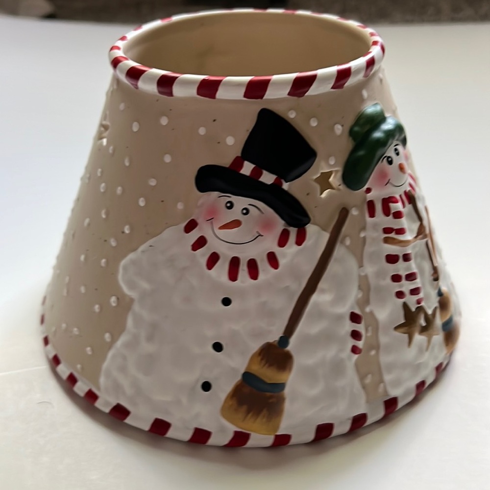 Diane Knott ceramic  Christmas candle topper